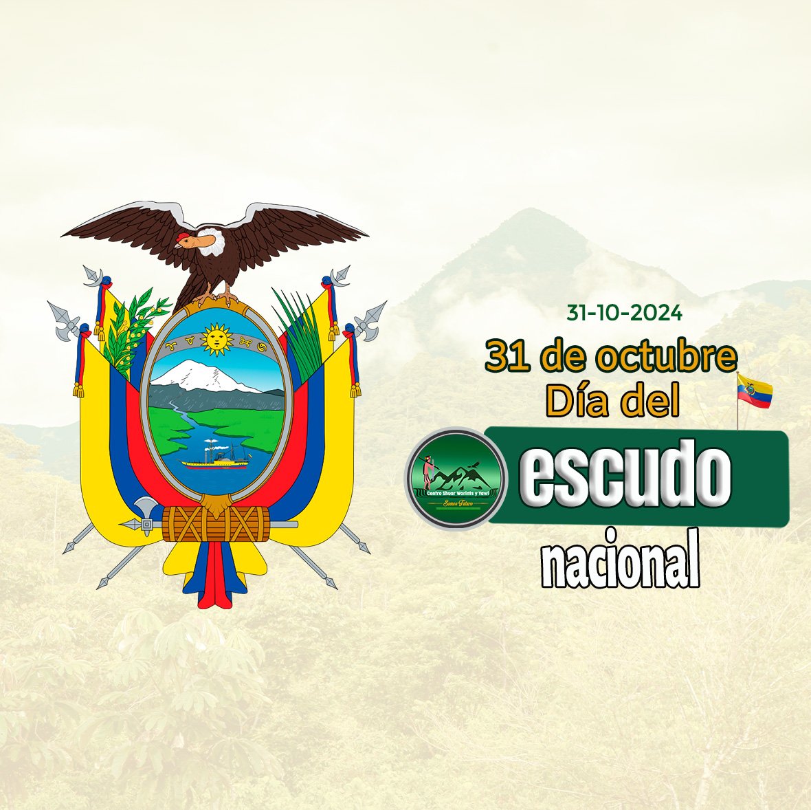 ¡Hoy celebramos el Día del Escudo Nacional! 
⚜️ Este emblema es un reflejo de nuestra historia, diversidad, valores compartidos y compromiso con la patria. 💚 #WarintsyYawi #SomosFuturo #TierraDePaz