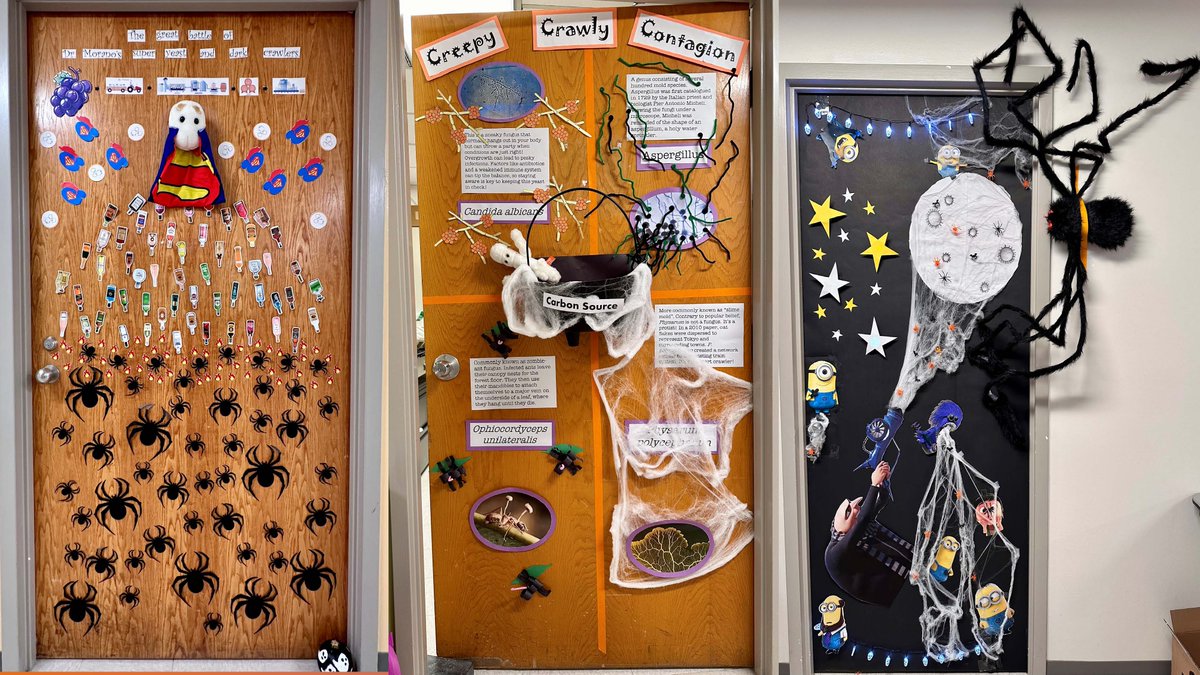 Microbiology & Infectious Diseases Grad Prgm (@midatgsbs) on Twitter photo Happy MicroBOOology 2! MID continued the Halloween spirit with a lab door decorating contest. The theme was "creepy crawlies". Congrats to the Lee lab for winning with the effects of a deadly parasitic infection. <a href="/jleelab_schisto/">Jayhun Lee</a> Happy MicroBOOology 2! MID continued the Halloween spirit with a lab door decorating contest. The theme was "creepy crawlies". Congrats to the Lee lab for winning with the effects of a deadly parasitic infection. <a href="/jleelab_schisto/">Jayhun Lee</a>