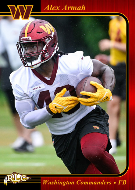 EveryRedskin's tweet photo. Alex Armah (2021-2023)
12 Games, No Starts
3 Rec, 13 Yards
78 Career NFL Games (2017-2023)
26 Career Rush, 56 Yards, 3 TD
#HTTR #Redskins #Commanders #RaiseHail #FullbackFriday https://t.co/pL5Doxu1Tu