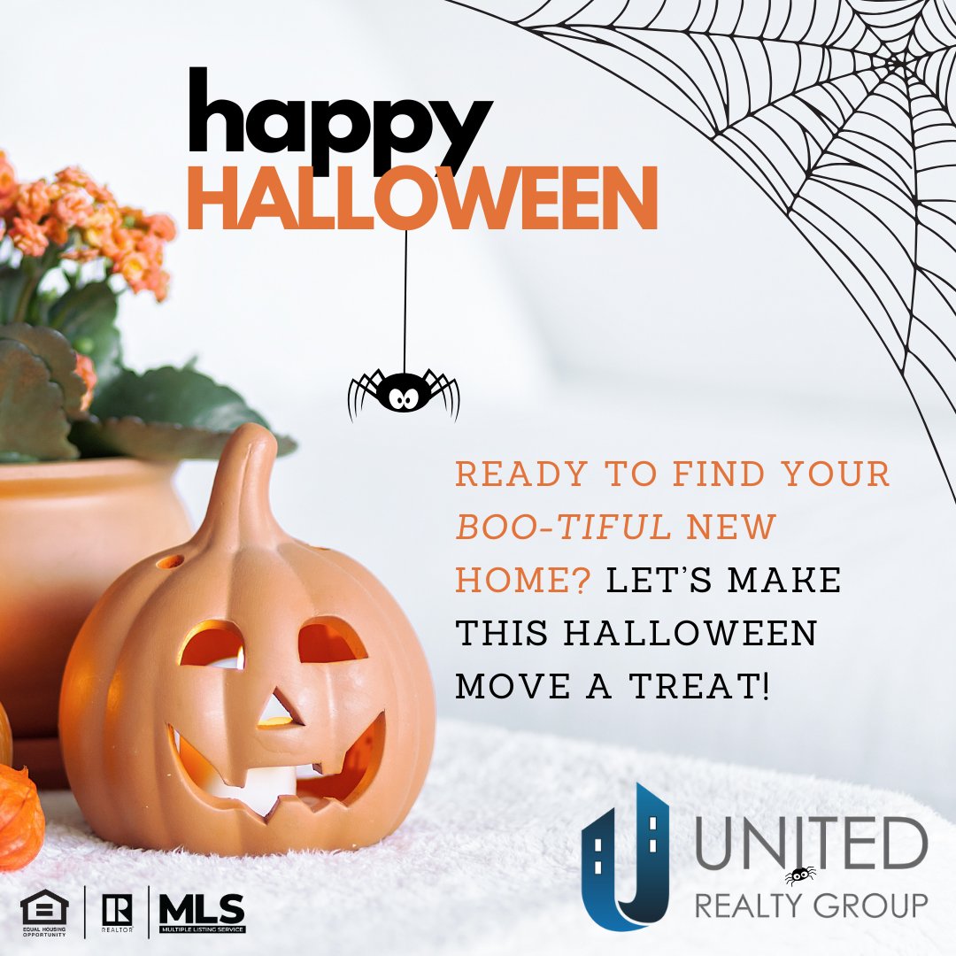🎃 Happy Halloween 👻 from all of us at United Realty Group! We’re grateful for the trust our clients place in us every day. Here’s to finding boo-tiful homes and making dreams come true. Thank you for being part of our journey! #HappyHalloween #UnitedRealtyGroup #RealEstate