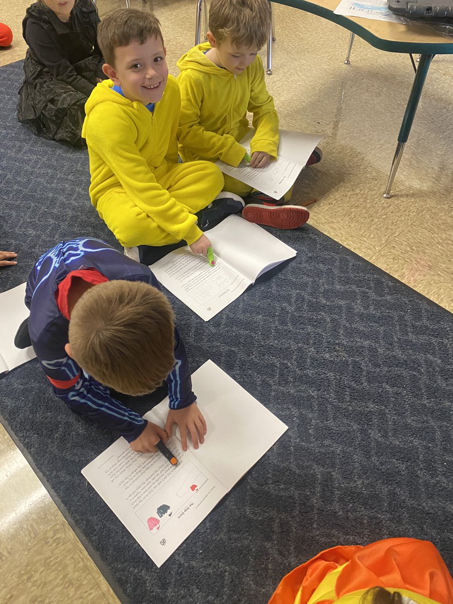 Reading our UFLI decodable passage with spooky fake fingers for Halloween! 🎃👻 <a href="/HydePrincipal/">Hyde Principal</a> <a href="/HydeElem/">Hyde Elementary</a>