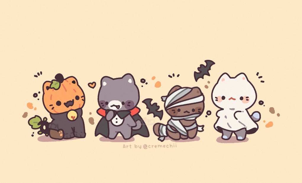 cremechii's tweet photo. Happy Halloween!🎃🐈‍⬛ https://t.co/lKovUw9Xki