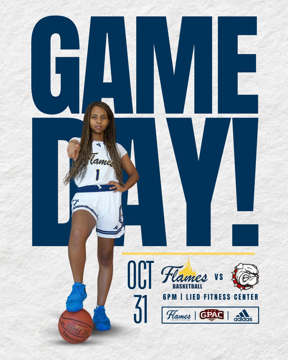It’s game day! Let’s get it, Flames! 🔥 

🆚 McPherson College
📍 Lied Fitness Center
⏰ 6 PM
📺 gpacnetwork.com/collegeofsaint…