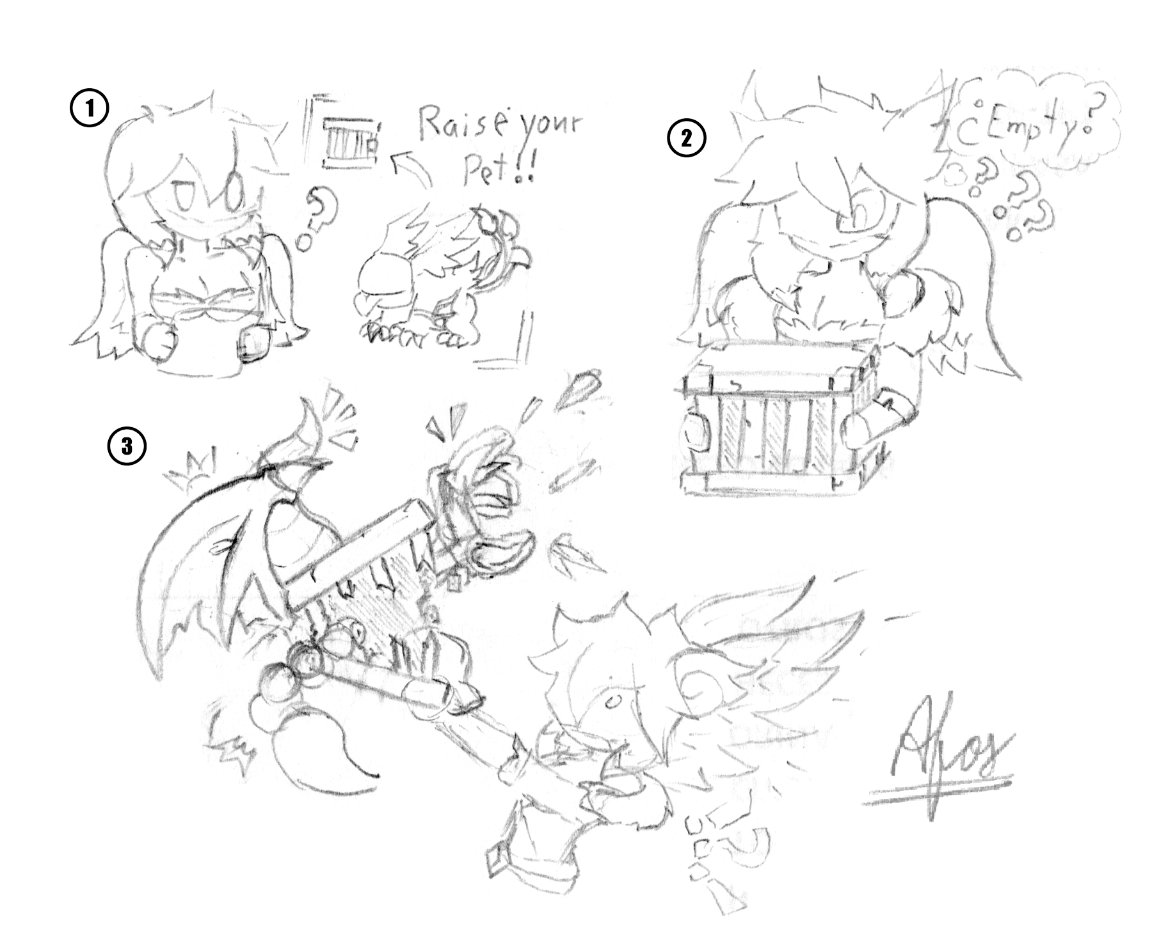 BarillRojas's tweet photo. "Raising your own Holy Beast"✨⚔💿
Manticoremon serves as a hunting dog for angels, especially Adults like Darcmon, and since its common previous evolution is Mimicmon I thought I'd make a little sketch about it. My apologies for the quality.
#Digimon #Mimicmon #Darcmon #Sketch https://t.co/3wn5UpKPVG