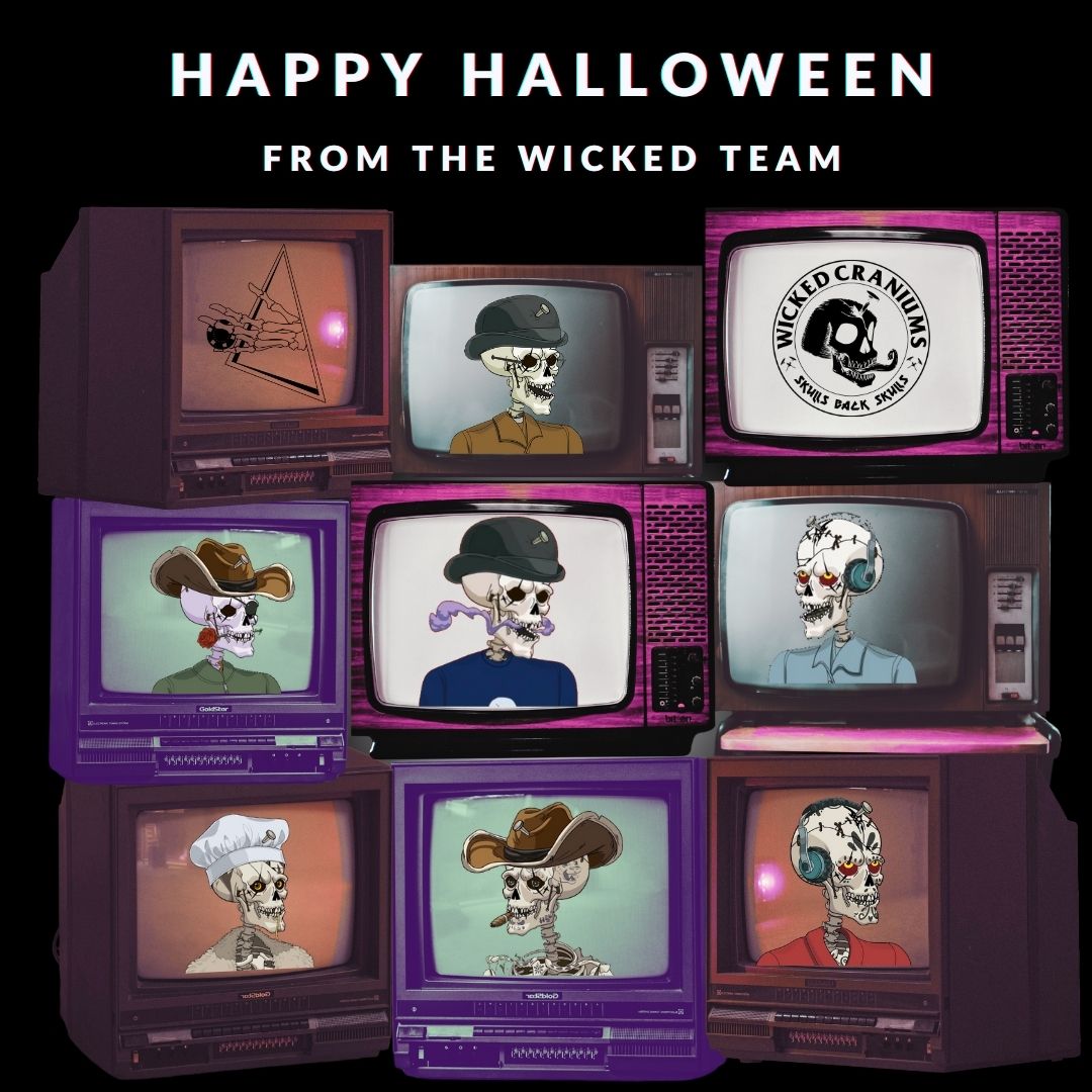 gm, have a wicked halloween skulls 🎃