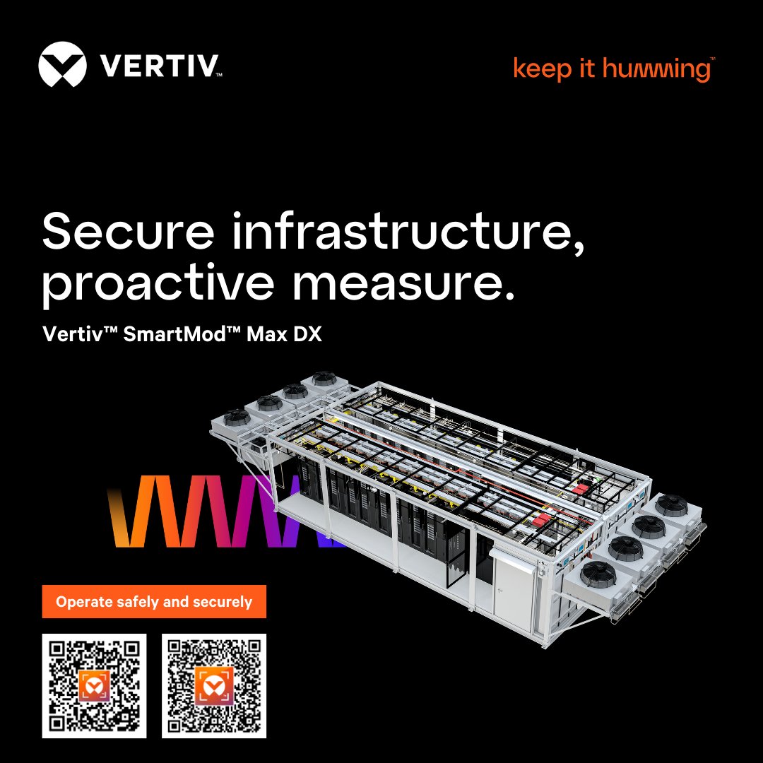 Brad_Lyon's tweet image. Operate safely and securely with the Vertiv™ SmartMod™ Max DX- designed to deliver to the site with built-in security, letting you leave your worries of potential threats behind! Learn more: ms.spr.ly/6017WuYdt #modulardatacenter #containerizeddatacenter