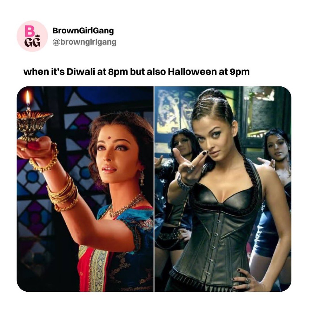 Happy Diwali. Happy Halloween. Poles apart - one is about light and the other darkness - but today they collide 🪔👻