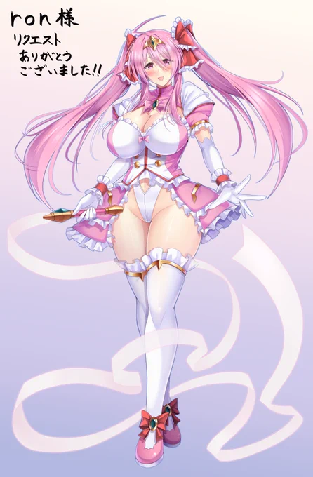 Alicia先生(@ acfa_fragment)にアーティーチェリーを描いていただいた!ムチムチハイレグにふつくしい顔と髪……堪らんのですよ 