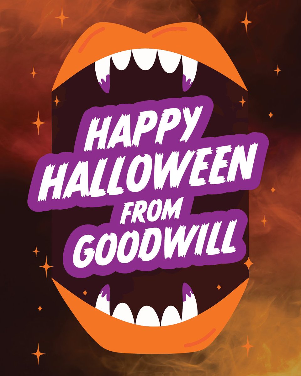 GoodwillCVandHR's tweet image. Happy Halloween from Goodwill of Central and Coastal Virginia! 🎃 Supporting your community has never been spookier. Every donation and purchase helps change lives! #HappyHalloween #GoodwillCCVA #PowerOfWork