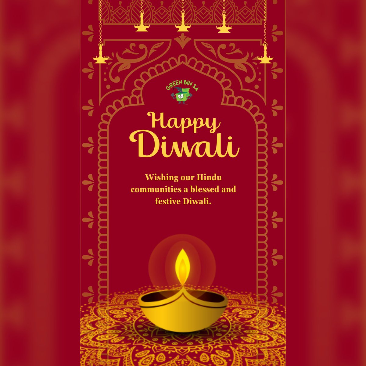 Greenbin_SA's tweet photo. GreenBinSA wishes all Hindu communities a blessed and festive Diwali✨

#diwali2024
#celebrations https://t.co/e6Wy97Uffj