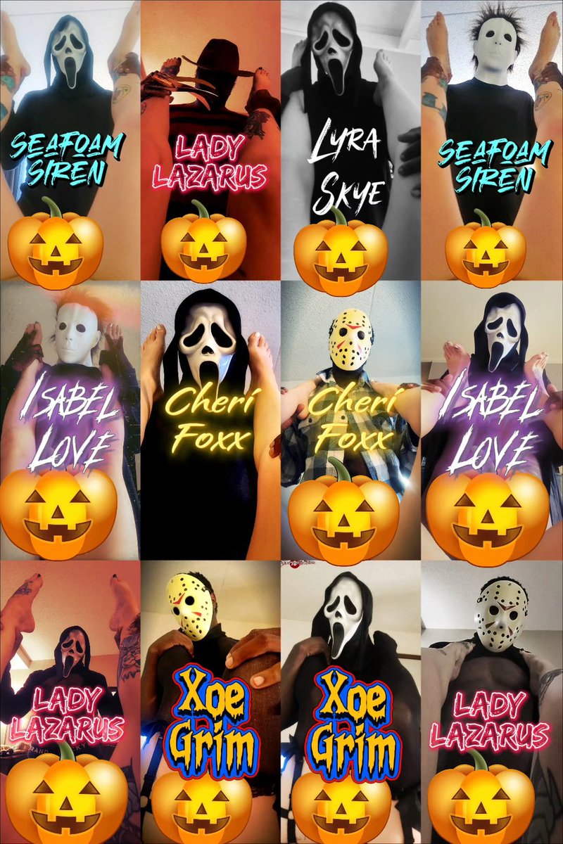Happy Heroween 🎃🎃🎃
<a href="/SirenSeafoam/">Seafoam Siren (18+) 💫</a>
<a href="/ladylazarussss/">lady lazarus 💕</a>
<a href="/heyhilyraskye/">Lyra Skye (aka Bug 🪰)</a>
<a href="/Isabellovemodel/">Isabel Love</a>
<a href="/CheriFoxx/">Cheri Foxxx🦊</a>
<a href="/XoeGrim/">XOE GRIM👹</a>
#EveryonesHero #HopModel #OnlyFans #Nsfw #nsfwtwt #sexy #SellingContent #ContentCreator #Adult #Feet #Halloween #Heroween #GhostFace #MichaelMyers #FreddyKrueger #JasonVoorhees