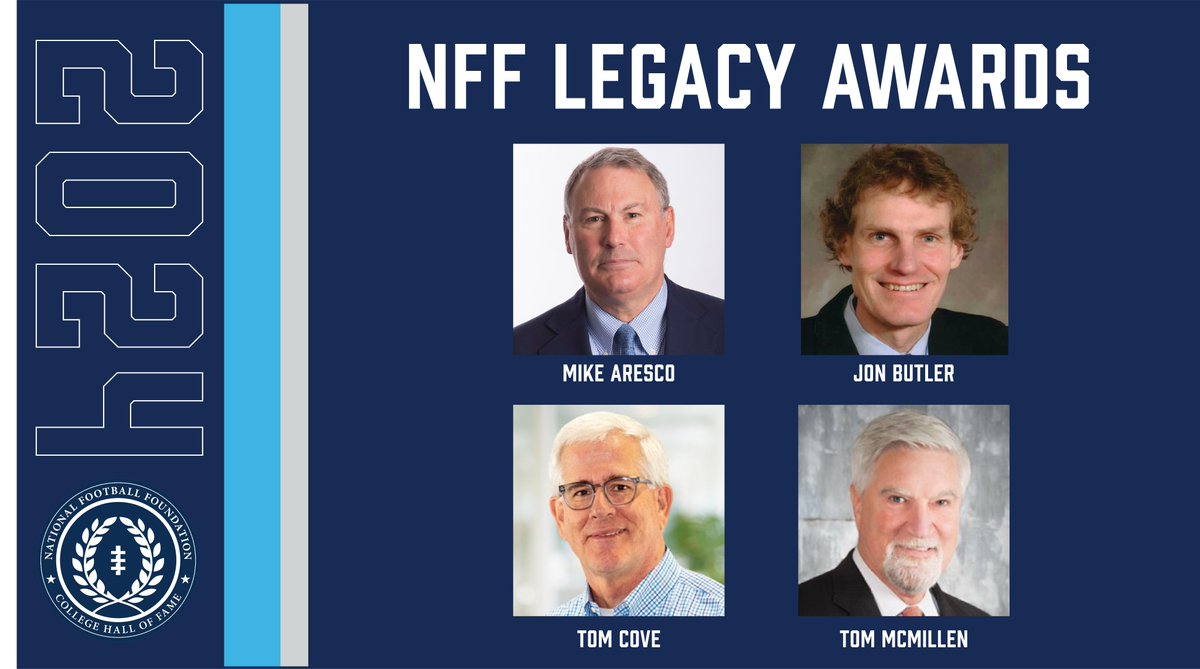 Thanks to these four NFF stalwarts for all they have done for the game of football.

Look forward to honoring their contributions Dec. 10 in Las Vegas. 

footballfoundation.org/news/2024/10/3…