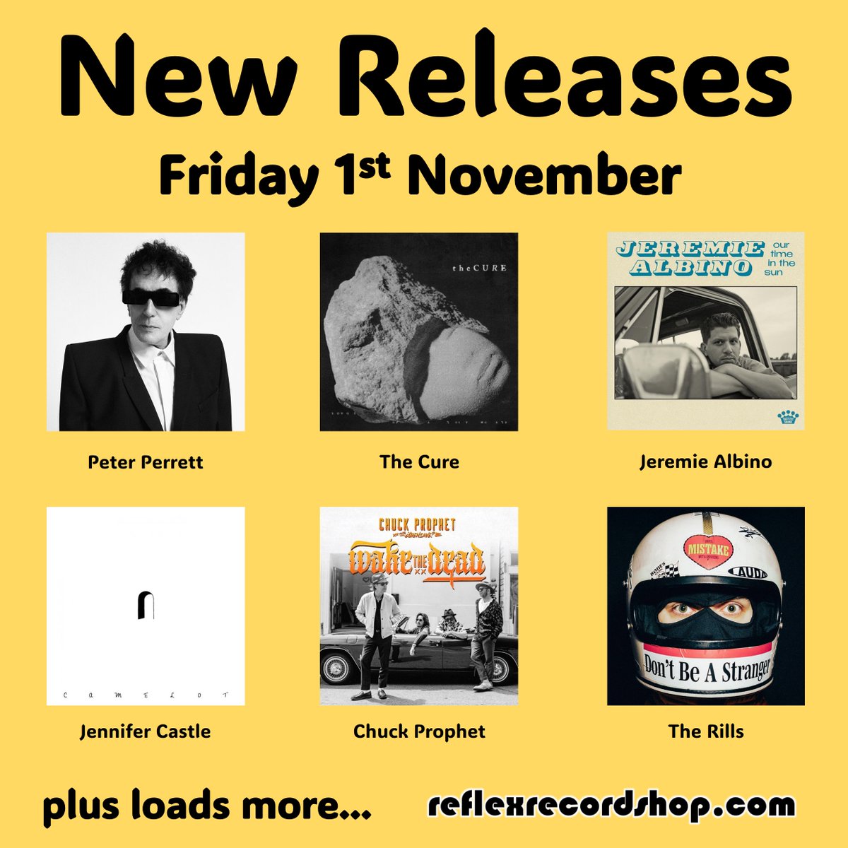 REFLEX CDs & VINYL (@reflex_cd_vinyl) on Twitter photo Songs of a Lost World, the long awaited new album from <a href="/thecure/">The Cure</a>, spearheads tomorrow's batch of arrivals!
We also have records from <a href="/thepeterperrett/">Peter Perrett</a>, <a href="/ChuckProphet/">Chuck Prophet</a>, <a href="/TheRills/">The Rills</a>, <a href="/JNFRCASTLE/">Jennifer Castle</a>, <a href="/jeremiealbino/">Jeremie Albino</a> and more!
Full A-Z list: mailchi.mp/reflexcd/new-r… Songs of a Lost World, the long awaited new album from <a href="/thecure/">The Cure</a>, spearheads tomorrow's batch of arrivals!
We also have records from <a href="/thepeterperrett/">Peter Perrett</a>, <a href="/ChuckProphet/">Chuck Prophet</a>, <a href="/TheRills/">The Rills</a>, <a href="/JNFRCASTLE/">Jennifer Castle</a>, <a href="/jeremiealbino/">Jeremie Albino</a> and more!
Full A-Z list: mailchi.mp/reflexcd/new-r…