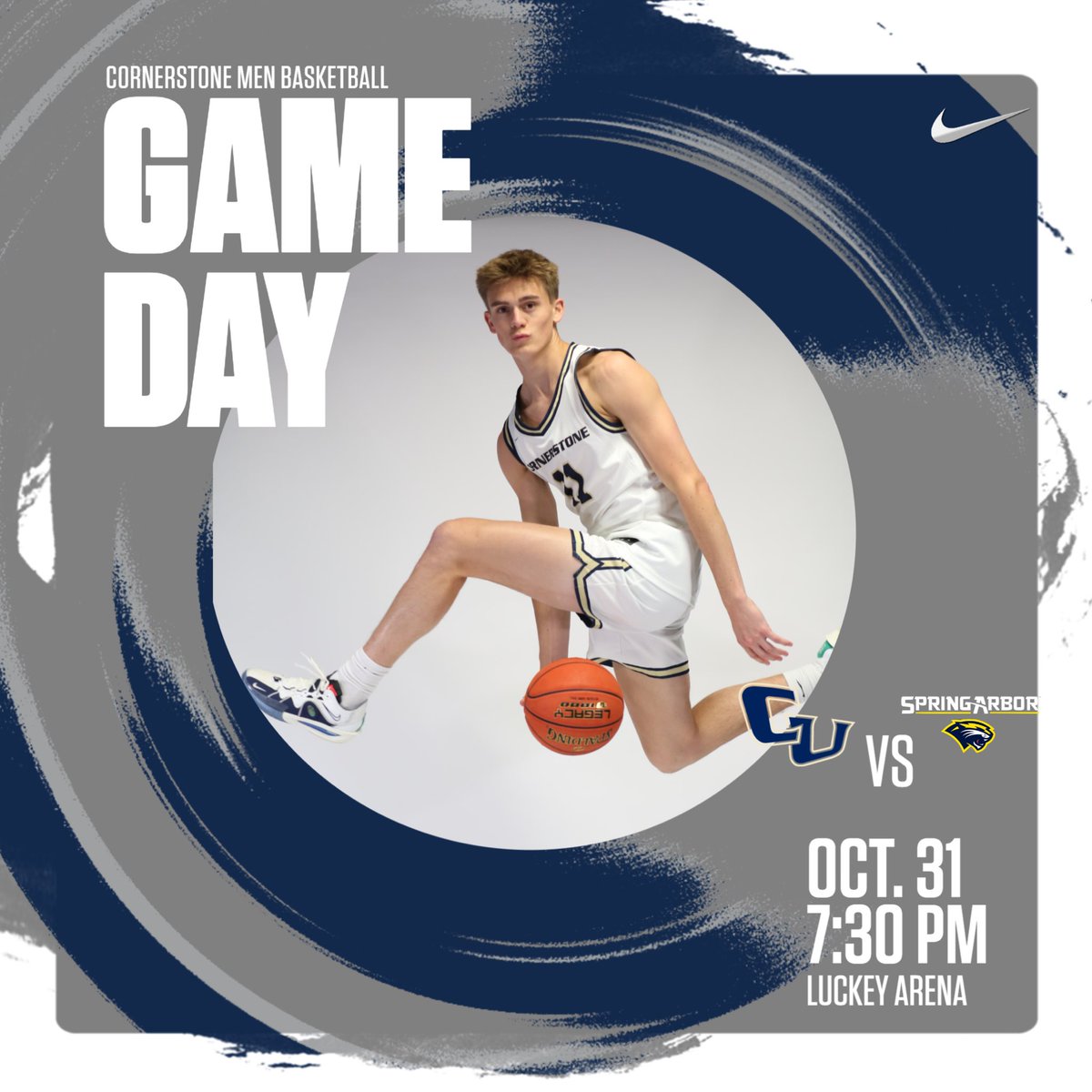 🚨GAME DAY🚨

Men’s basketball kicks off their 2024-2025 season this year against Spring Arbor!

⏰: 7:30
📍: Spring Arbor 
🏟️: Luckey Arena