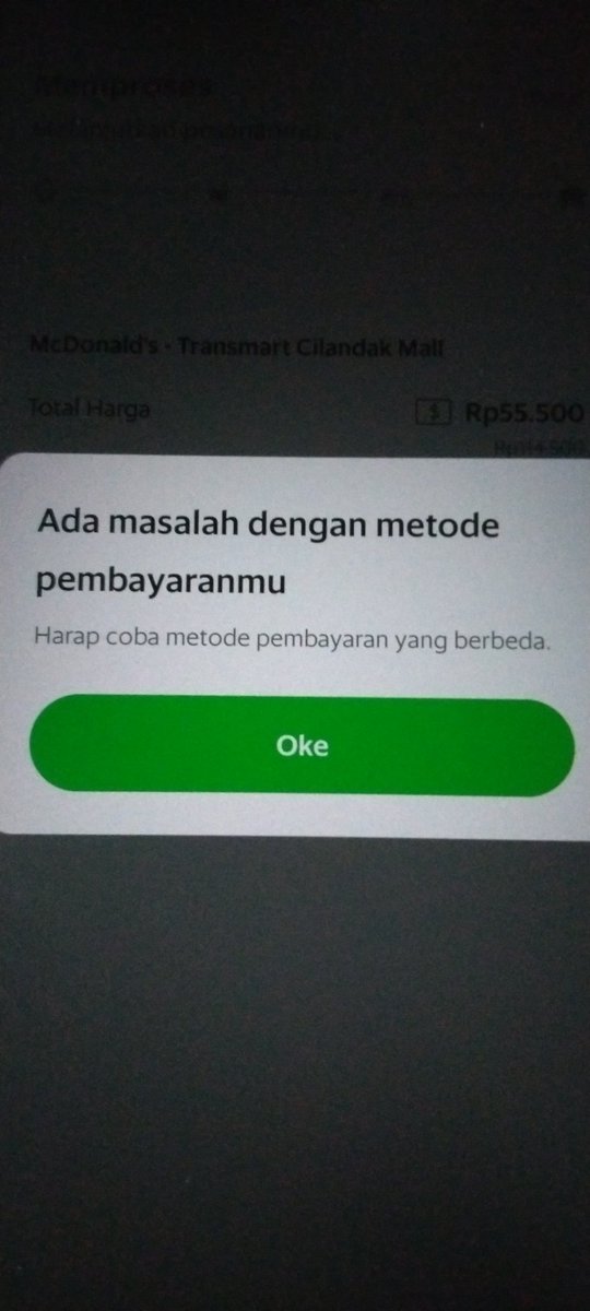 Mamasmarimasss's tweet photo. @GrabID kenapa saya mau bayar tunai gak bisa2 https://t.co/4CdKoK2yzZ