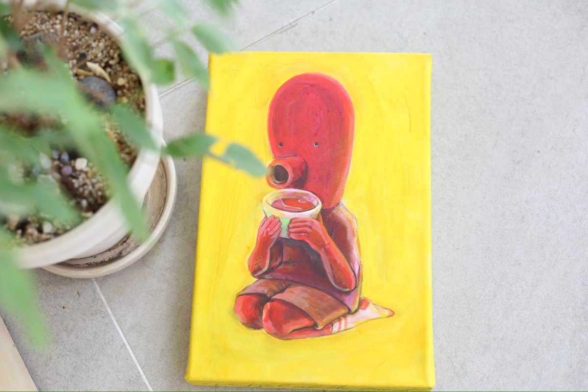 _duckhead's tweet photo. “ vessel of the mind ”
Distinguish the size of each heart’s vessel. 
Depending on what you put in, the size of your gratitude is also displayed. 
What tools do I have? 
What do I like, what do I like, what makes me happy.

#breamman #도미남 
#painting https://t.co/ceIdbH1kbM