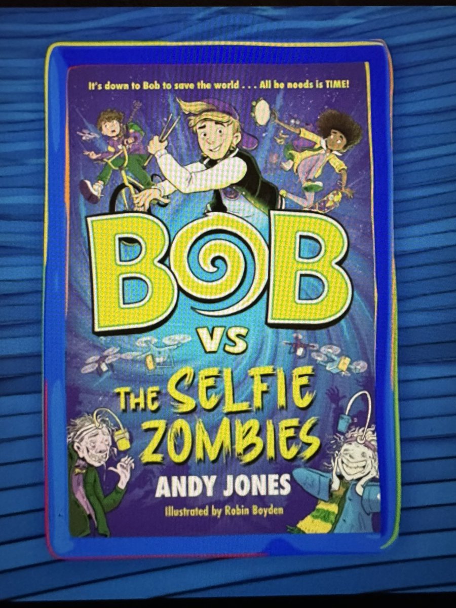 Very cool to see Bob vs the Selfie Zombies by <a href="/andyjonesauthor/">Andy Jones</a> as a Blue Peter’s book club pic - reviewed by a group of discerning readers!  
Available on iplayer.