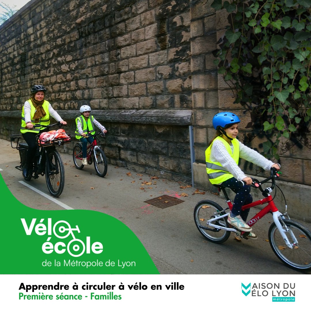 maisonvelolyon's tweet photo. 🚴‍♀️👩‍👧 La première session Familles de la Vélo-école du @grandlyon pour apprendre à circuler à vélo en ville a eu lieu en octobre ! 💚

📅 Prochaines séances : mercredis 13 et 20 novembre 2024 de 14h à 16h

Ne ratez pas cette occasion, inscrivez-vous ici : https://t.co/WRYdarxI5r https://t.co/z4c49BiFPi