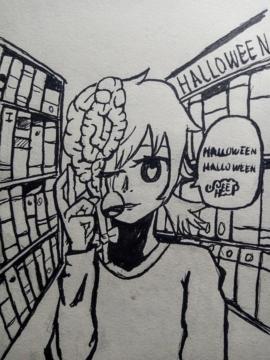 Sheetsheep_'s tweet photo. "Halloween Halloween"
Transtlate: "all the Wonders and knowledge of the cosmos shoved in such a fragile mind"
Day 31- Wonder
#Inktober #inktober2024 #chainsawman #cosmocsm https://t.co/2OHK9whovj