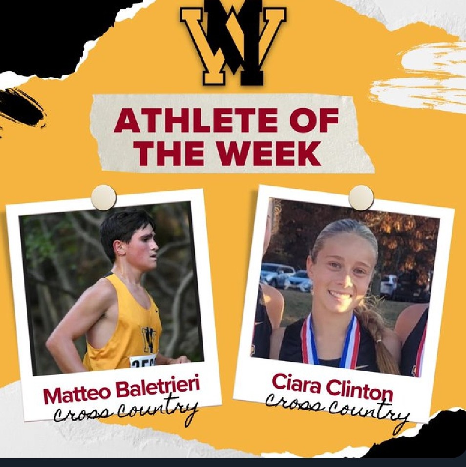 Another Athlete of The Week sweep for the Cross Country program. Congratulations Matteo and Ciara.
#NoeXCuses 
#hardworkpaysoff 
#wmxcfamily