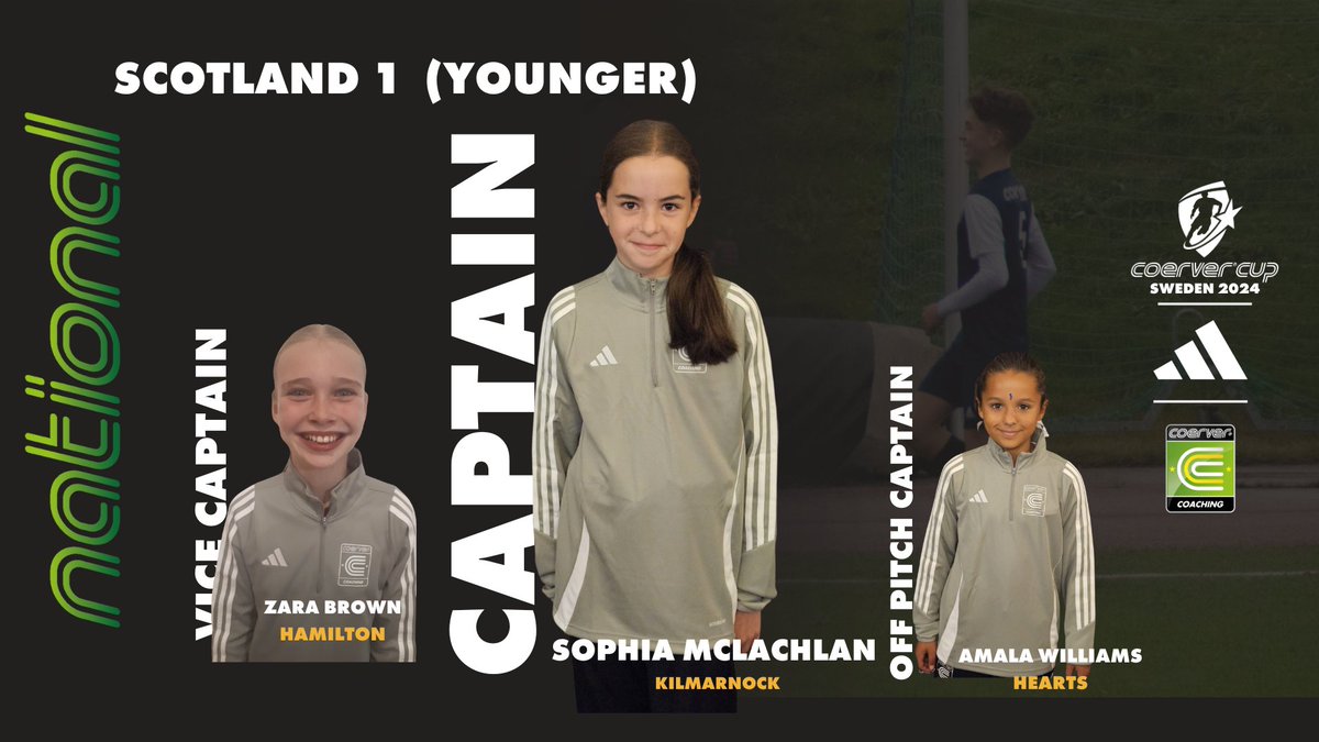 🏆🇸🇪 Just For Girls National Squads Captains 🇸🇪🏆

With the squads announced last night, we now introduce each team's Captain, Vice Captain, and off-Field Captain.

We will share more information on the roles next week.

#ThatCoerverFeeling🌍⚽