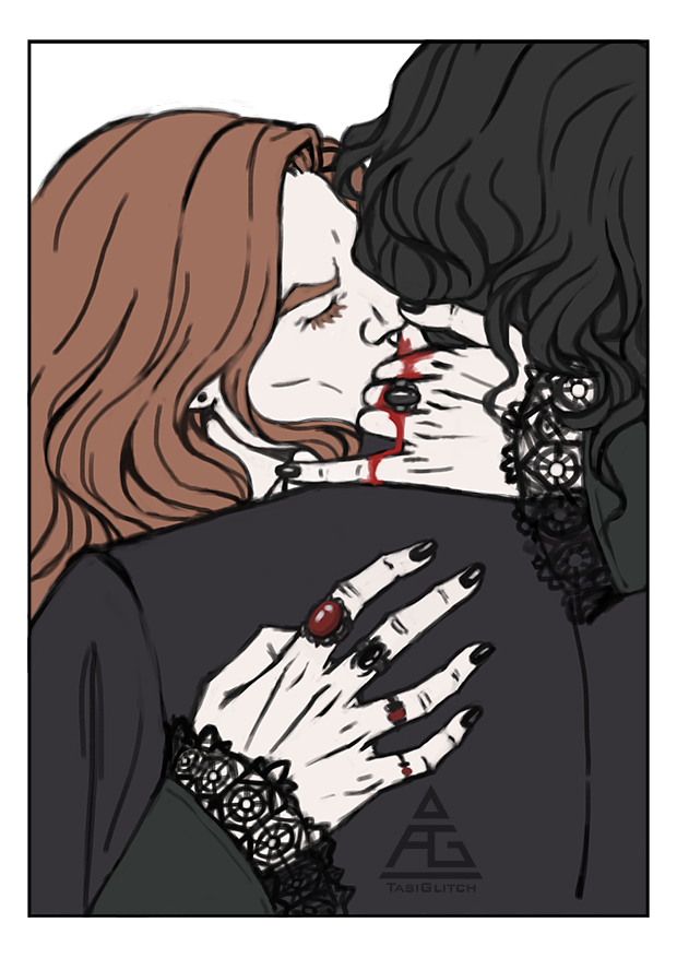 #kylux #kyluxau #kyluxart #kyloren #bensolo #armitagehux #generalhux #huxlo #kyloxhux #vampireAU🩸