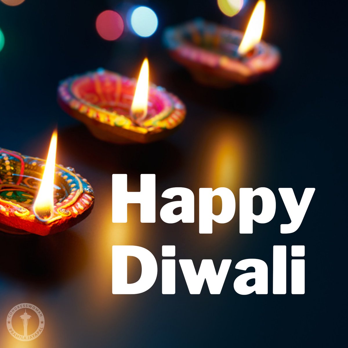 RepJayapal's tweet image. Diwali has always been one of my favorite celebrations. It is a reminder that light triumphs over darkness and that freedom and righteousness will always prevail. To all who celebrate the Festival of Lights, I wish you a joyous Diwali!
