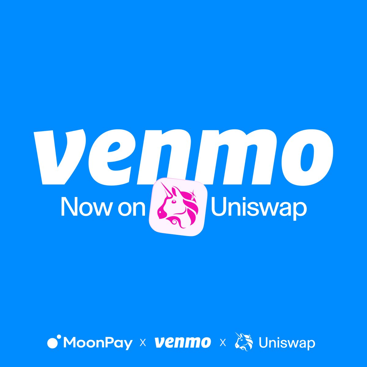 Venmo is now available on Uniswap Web and Wallet This new onramp allows you  to buy crypto right from your Venmo balance, powered by @moonpay Taking us  one step closer to bringing