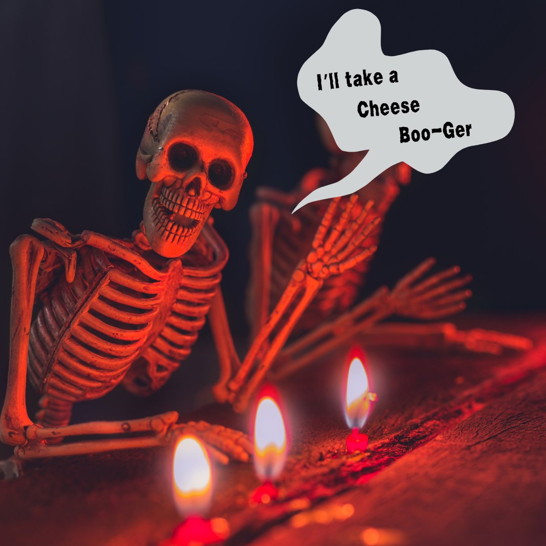 BurgerFest's tweet photo. Haunted by a ghost? Try giving it a burger. It always puts us in a better mood. 

#HappyHalloween https://t.co/jgk6DvlJFB