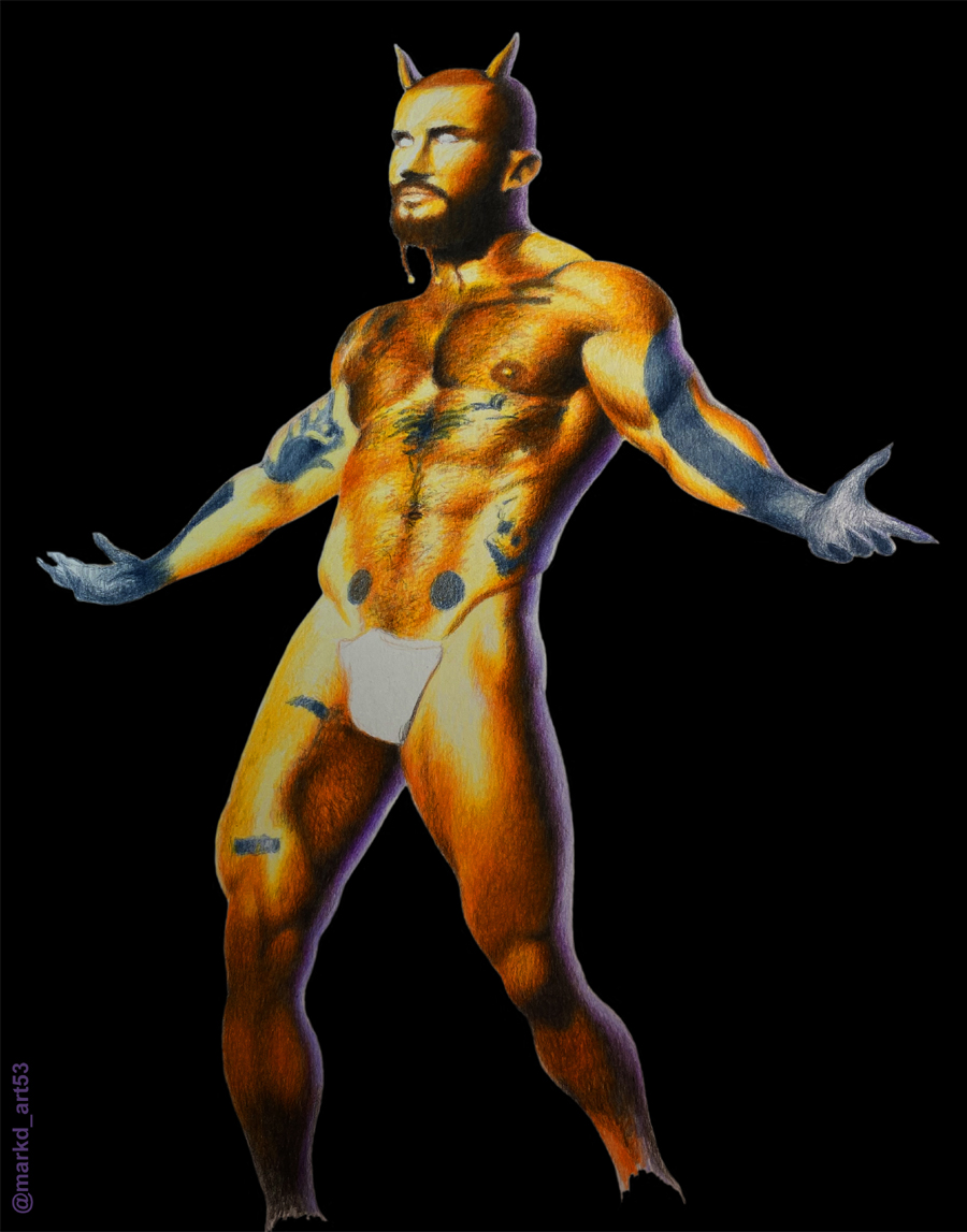 Progress on a Halloween drawing I'm basing on Francois Sagat
#pencildrawing #colourpencilartwork #colourpencildrawing #colorpencilartwork #colorpencildrawing #halloween #maninart
