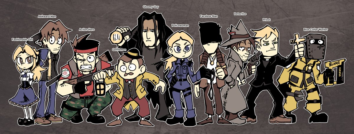 Horror game where the main cast is from a different genre of horror each.