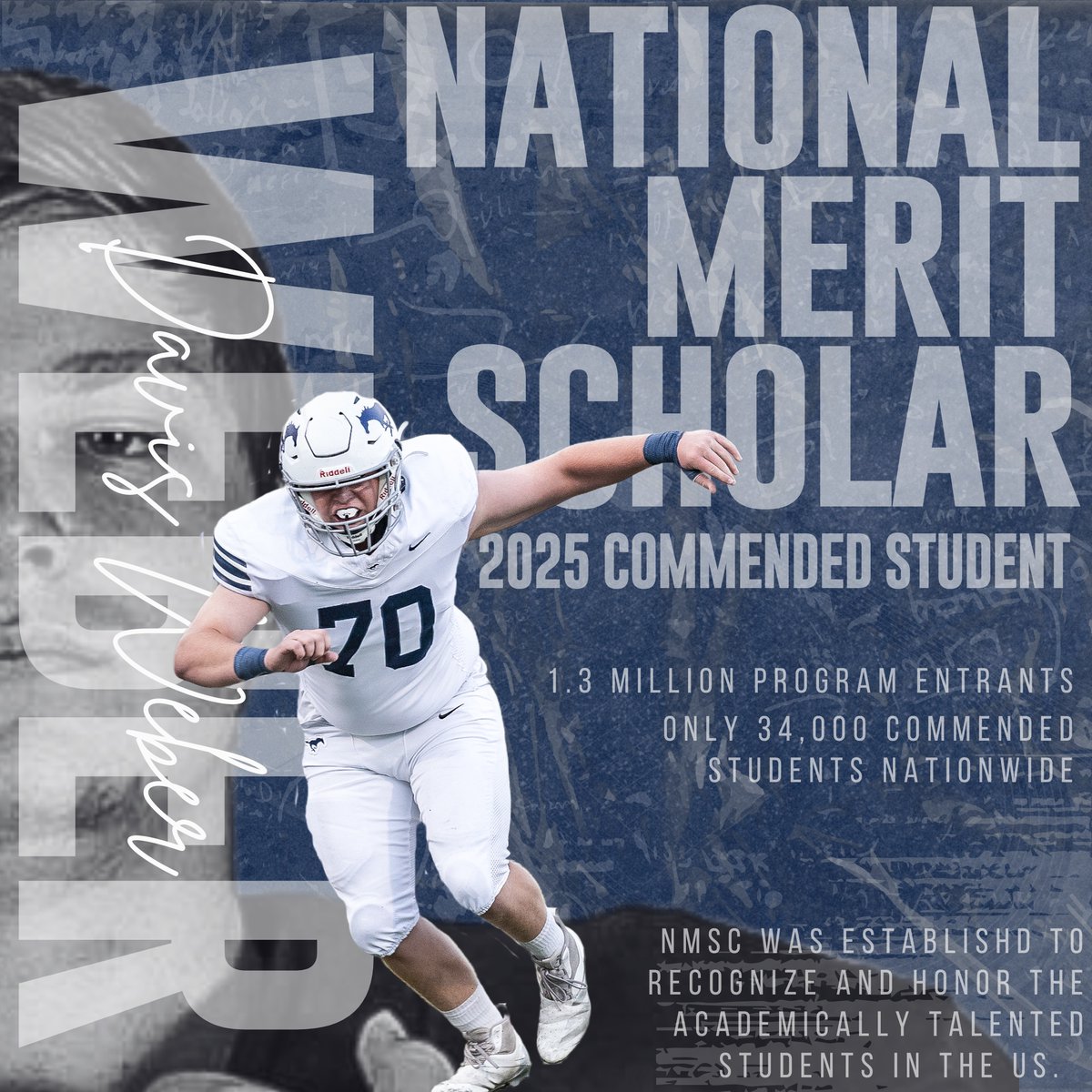 𝗖𝗢𝗡𝗚𝗥𝗔𝗧𝗨𝗟𝗔𝗧𝗜𝗢𝗡𝗦 𝗧𝗢 𝗢𝗨𝗥 𝗩𝗘𝗥𝗬 𝗢𝗪𝗡 <a href="/DavisWeber15/">Davis Weber</a> 𝗢𝗡 𝗕𝗘𝗜𝗡𝗚 𝗘𝗟𝗘𝗖𝗧𝗘𝗗 𝗢𝗡𝗘 𝗢𝗙 𝗧𝗛𝗜𝗦 𝗬𝗘𝗔𝗥 𝗡𝗔𝗧𝗜𝗢𝗡𝗔𝗟 𝗠𝗘𝗥𝗜𝗧 𝗦𝗖𝗛𝗢𝗟𝗔𝗥𝗦 𝗖𝗢𝗠𝗠𝗘𝗡𝗗𝗘𝗗 𝗦𝗧𝗨𝗗𝗘𝗡𝗧𝗦! 𝗦𝗧𝗨𝗗𝗘𝗡𝗧 𝗔𝗧𝗛𝗟𝗘𝗧𝗘 𝗛𝗘𝗔𝗩𝗬 𝗢𝗡 𝗧𝗛𝗘