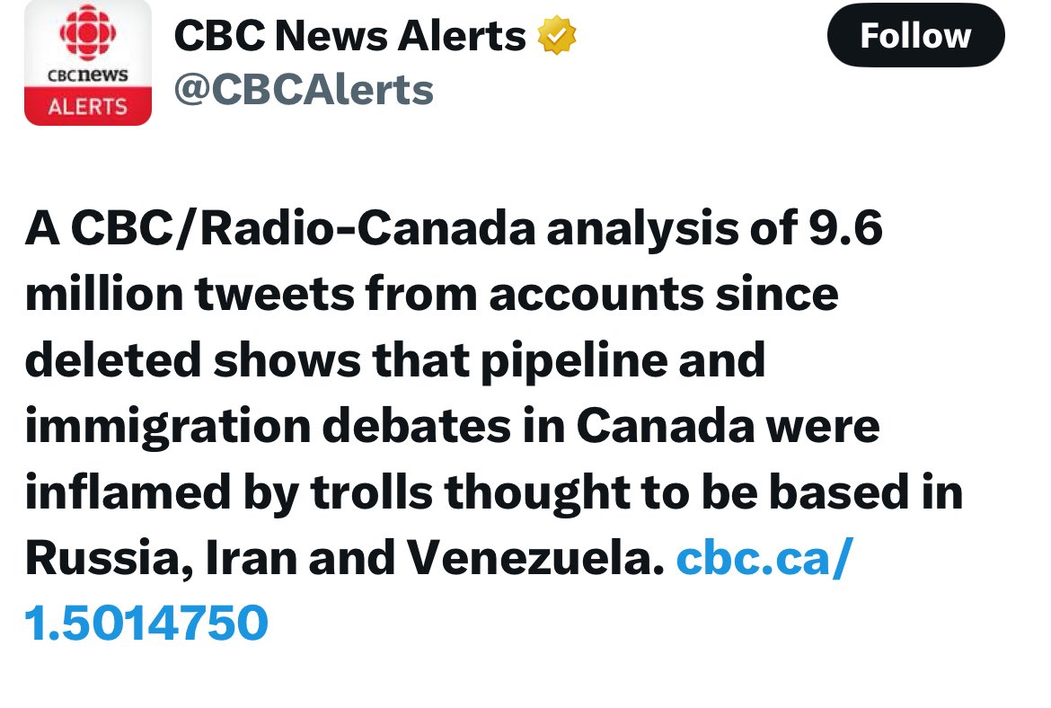 I will never be tired of being right. 

Y’all can dismiss my foreign interference bell ringing for the last two years but this is absolutely coordinated, fanned through third party agents of the Conservative Party of Canada.