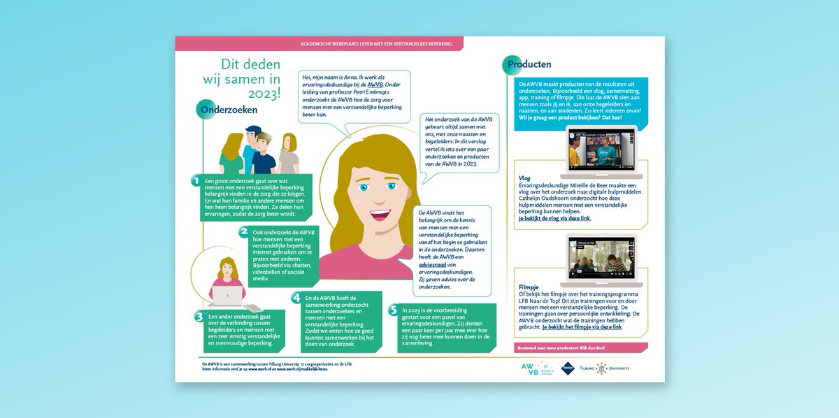 Weleens gehoord van de AWVB, maar weet je niet precies wat we doen? Bekijk dan de infographic, waarin ervaringsdeskundige Anna je in begrijpelijke taal meer vertelt over onze onderzoeksactiviteiten: awvb.nl/wp-content/upl…