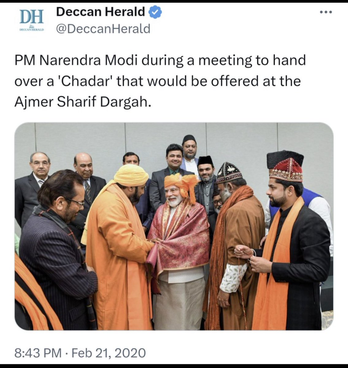 law_sangeeta's tweet photo. @manojkatiyar13 @scribe9104 #NeverAgain #NeverForget #NeverForgive #BJP stopped tehekhana puja in Gyanvapi 🛕! #BJP allowed #KashmirGenocide of Hindus!! He personally gave Padma award to Mullaji who opened fire on #Hindus!! Mandir is for political gain! #BJP lost Ayodhya seat! While funding M he lies to H! https://t.co/atH4asEv1w