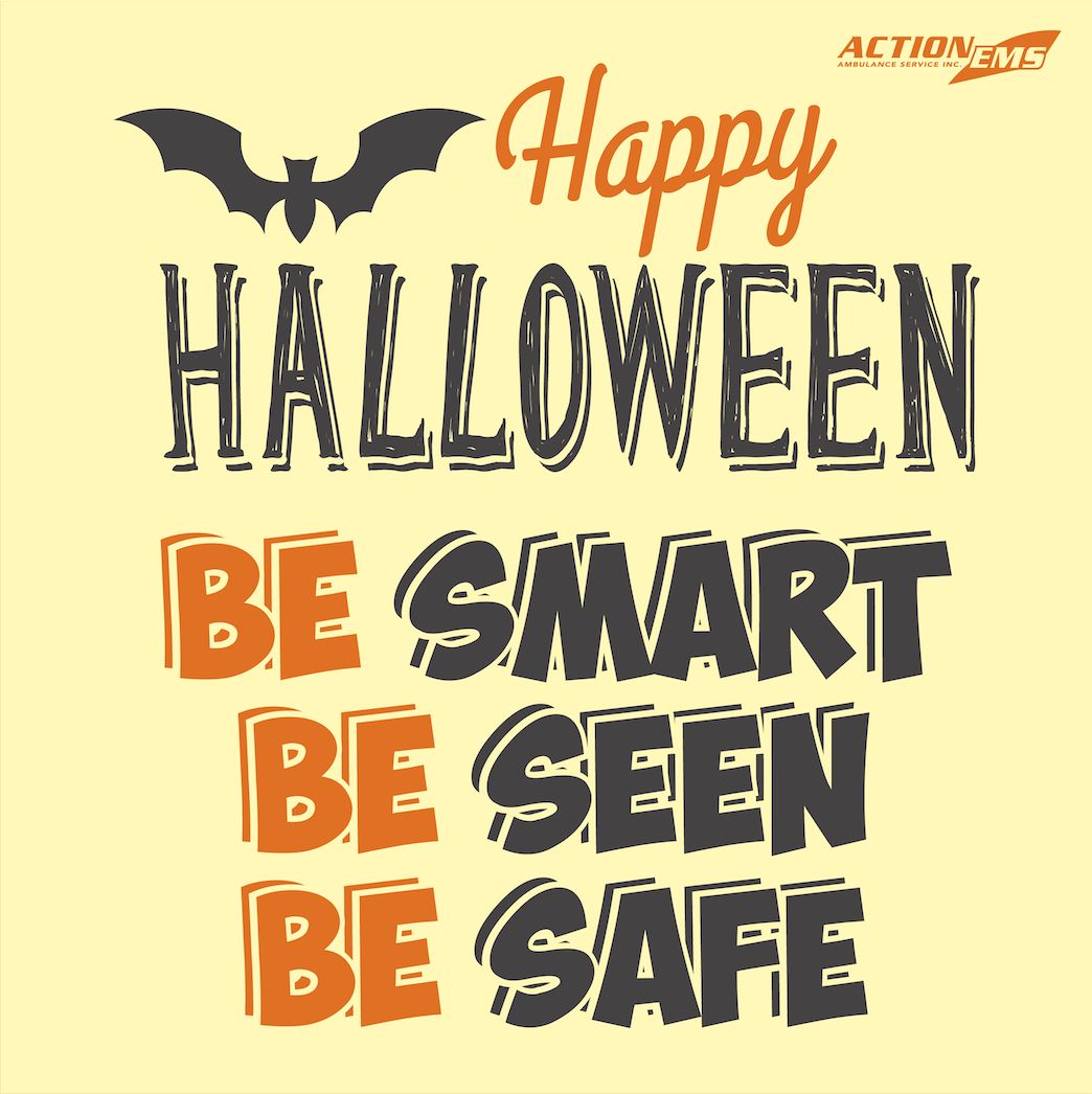 ActionAmbulance's tweet photo. Happy Halloween! Please be extra cautious when driving tonight and keep our children and neighbors safe. 👻  Also, check out some of the awesome pumpkins our crews have made! 🎃 https://t.co/cLhN9rO6vB