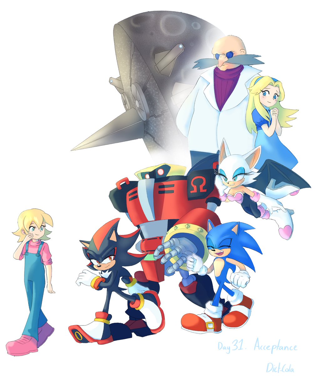 #Sonictober2024 Day 31!  Theme: Acceptance.  The past is in the past, as it should be.  What’s done cannot be undone… and even if it could, it would be at the cost of everything gained in the present.  It’s been a long, rough road, but there’s no turning back.

Art by <a href="/dictcola/">Sir twerksalot does art👹</a>