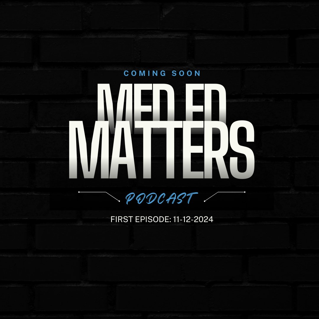 UNCOBGYN's tweet image. NEW PODCAST ALERT 📢

🎙️ Exciting news! We’re thrilled to announce the launch of @DocOhms new podcast, Med Ed Matters! Join Dr. Young and his co-host @AbhishekSripad as they explore medical education topics with industry experts.

Stay tuned for our first episode dropping on…
