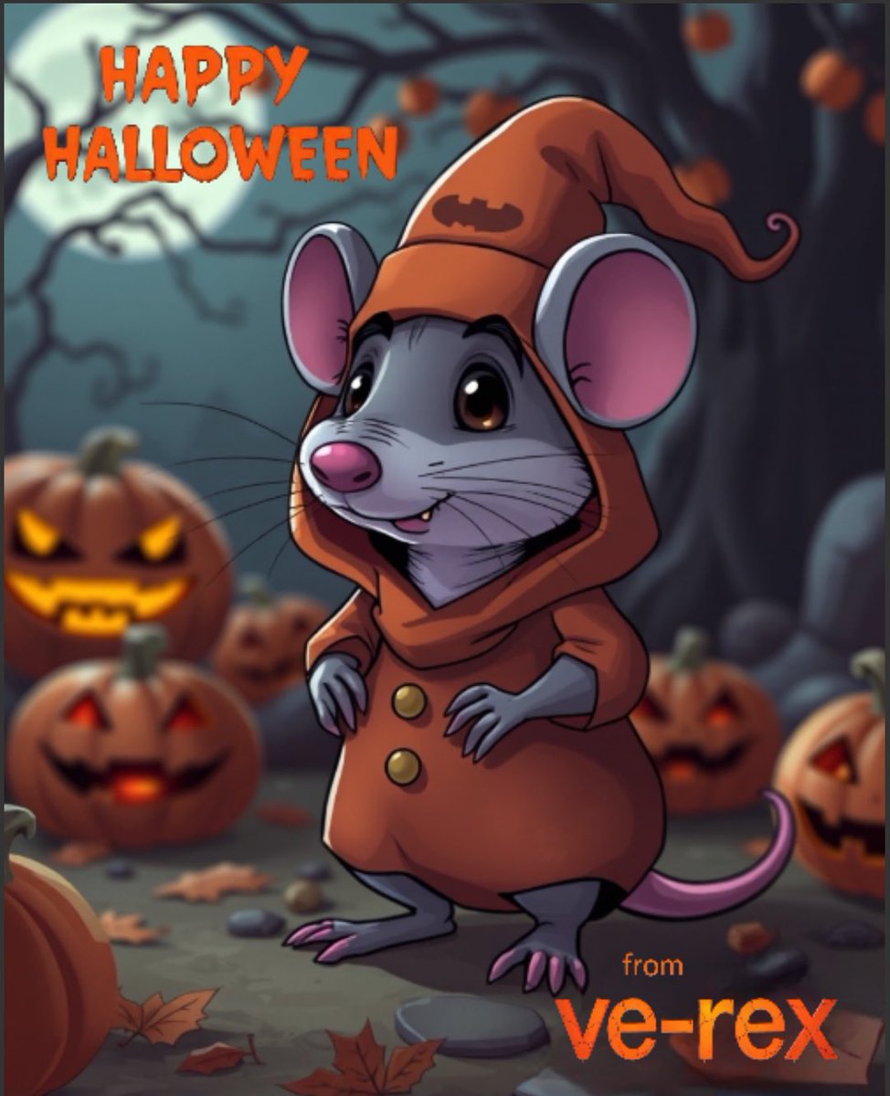 VeRexNFT's tweet photo. Happy Halloween @RatVerseio , I bet rats hate the witches cat tonight 👀🎃
#VeChainHasNFTs https://t.co/ZpkThgQcK1