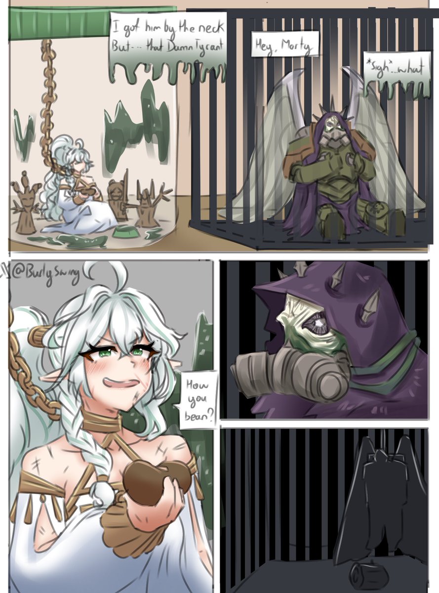 Too bad Morty can’t kill himself to escape Isha’s insanity after being stuck in a jar for 10k years 
#warhammer40000 #WarhammerArt #WarhammerCommunity