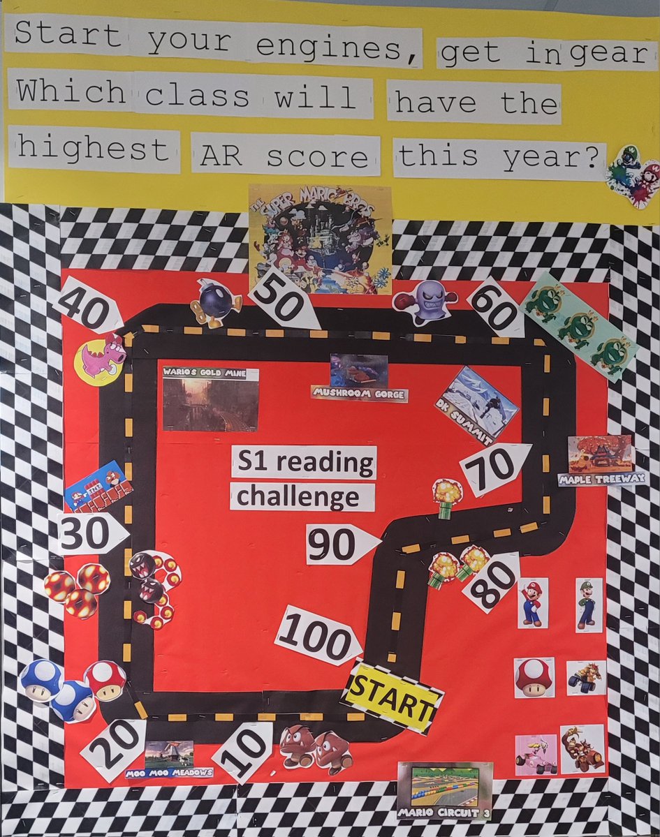 Librarian at @Boclair Academy (@tracitdavtwit) on Twitter photo S1 are super excited to be starting their interclass reading challenge - themed around Super Mario Karting (thanks to <a href="/MrDaly_DHS/">Michael Daly</a> for the Mario idea)!! Tomorrow, each S1 class finds out who their Mario racing characters are - let the race begin! @boclairenglish <a href="/AccReader/">Accelerated Reader UK & Ireland</a> S1 are super excited to be starting their interclass reading challenge - themed around Super Mario Karting (thanks to <a href="/MrDaly_DHS/">Michael Daly</a> for the Mario idea)!! Tomorrow, each S1 class finds out who their Mario racing characters are - let the race begin! @boclairenglish <a href="/AccReader/">Accelerated Reader UK & Ireland</a>
