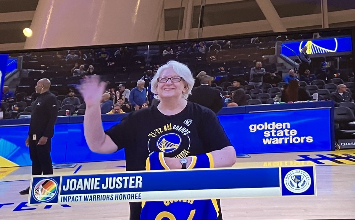 Thank you <a href="/warriors/">Golden State Warriors</a> &amp; <a href="/aids_memorial/">National AIDS Memorial</a> for honoring me as an Impact Warrior at last night’s game at <a href="/ChaseCenter/">Chase Center</a>.