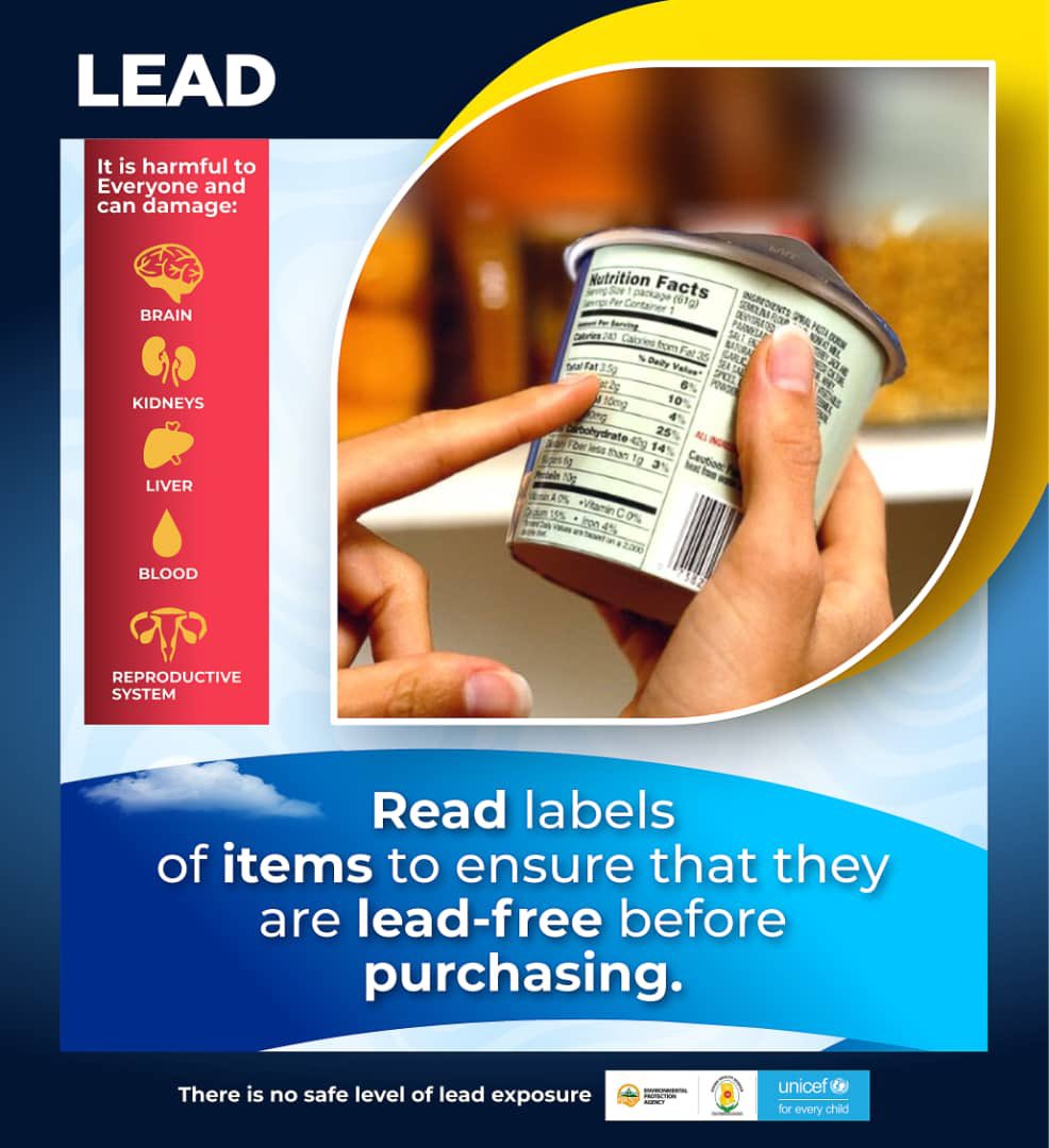 EPA_Ghana's tweet photo. There is no safe level of lead exposure ‼️
#leadawarenessweek
#leadawareness
#ilppw
#environmentaleducation https://t.co/OMlMzRdjFv