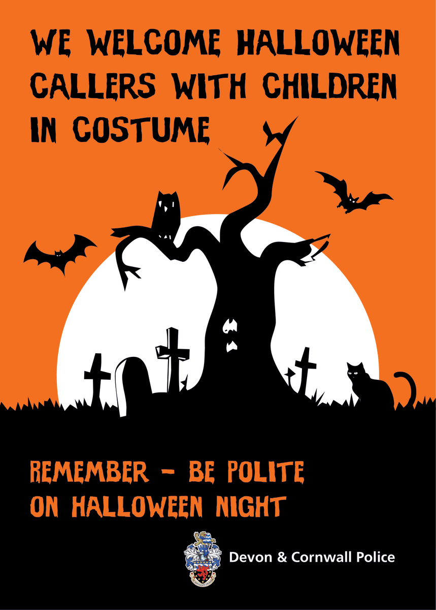 Respecting everyone's space is one way to ensure Halloween remains a treat for all! 

Not everyone is up for a "spook"-tacular evening, so keep an eye out for cues like this courtesy of <a href="/DC_Police/">Devon & Cornwall Police</a>. 🎃 
More tips 👉 bit.ly/40slP1c 
#KeepItCHAOS #Halloween #StAustell