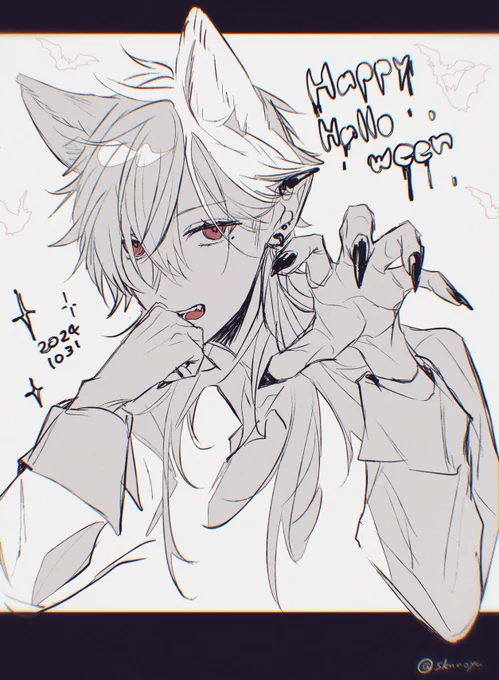 #KuzuArt
ハロウィンでした🐺 