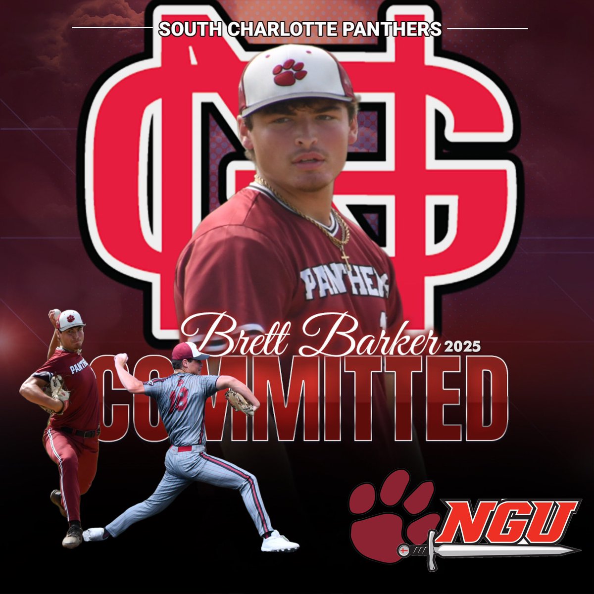 Congratulations to 2025 Panther Brett Barker on his commitment to North Greenville University. 

#SCPDude | #SCPTough