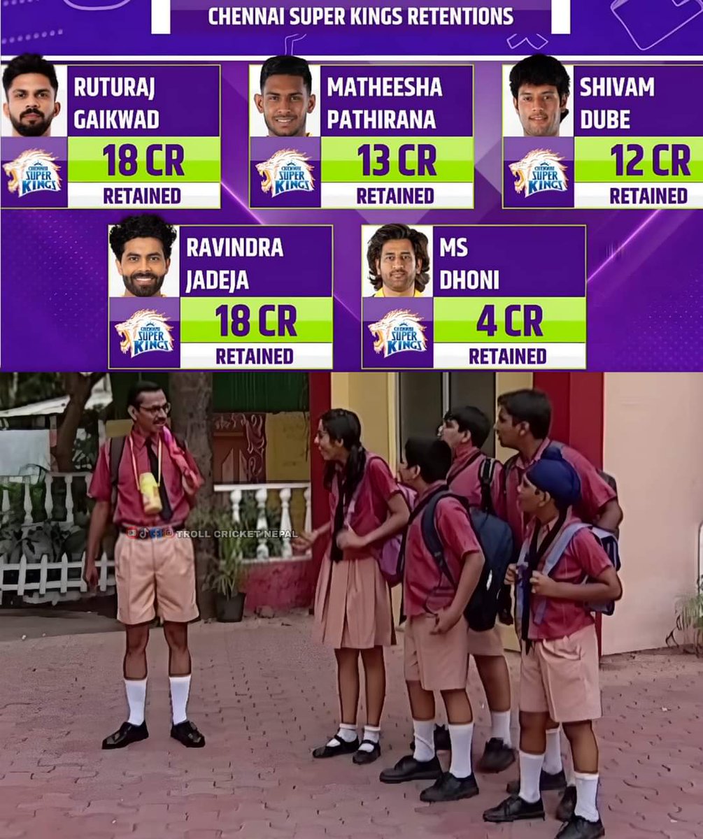academy_dinda's tweet photo. Thala as an uncapped player https://t.co/tEGNDHBSet