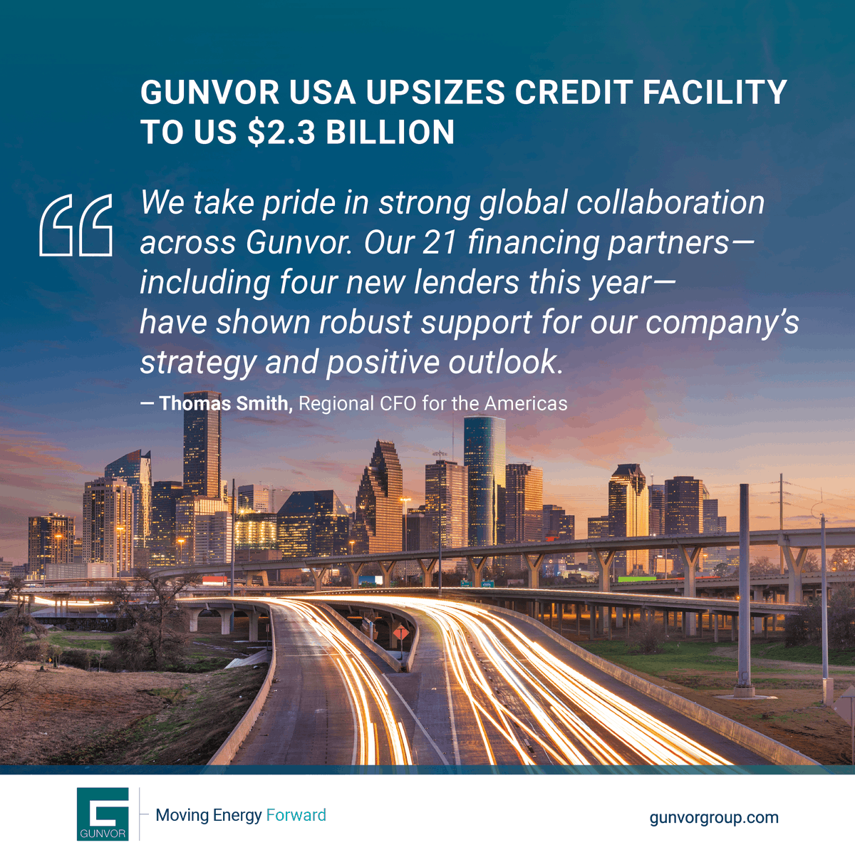 FINANCE // Gunvor USA's renewed borrowing base includes a US $1.75 bil. 1-year tranche, US $584 mil. 2-year tranche and a US $500 mil. accordion feature, enabling continued strategic growth across North America. For more info: gunvorgroup.com/news/gunvor-us…

#oott