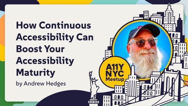 No tricks! All treats! Join @A11yNYC on Nov 19 @A11yNYC as <a href="/segdeha/">Andrew Hedges</a> will explore accessibility maturity models and how to use the concept of continuous accessibility. 

Attend in person or online: buff.ly/3NoBPt5 

Pre-approved for IAAP CAECs

#Accessibility
#Captioned
