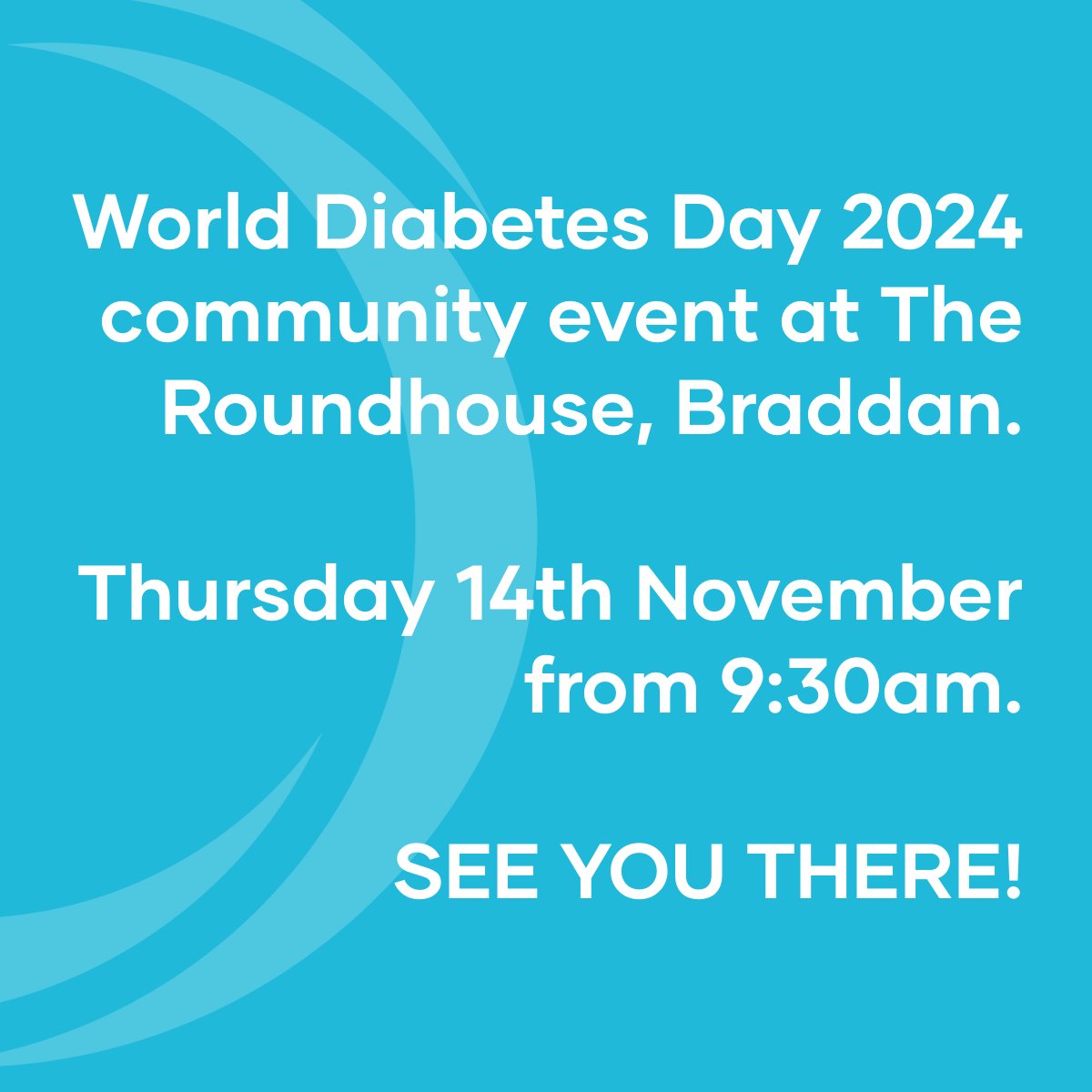 DiabetesIOM's tweet photo. Join us on Thursday 14th November 2024 (that's two weeks today!) at The Roundhouse, as we take over the building for our World Diabetes Day community celebration.

Read more here: https://t.co/XIykXER38x https://t.co/pHR1MoxeWA